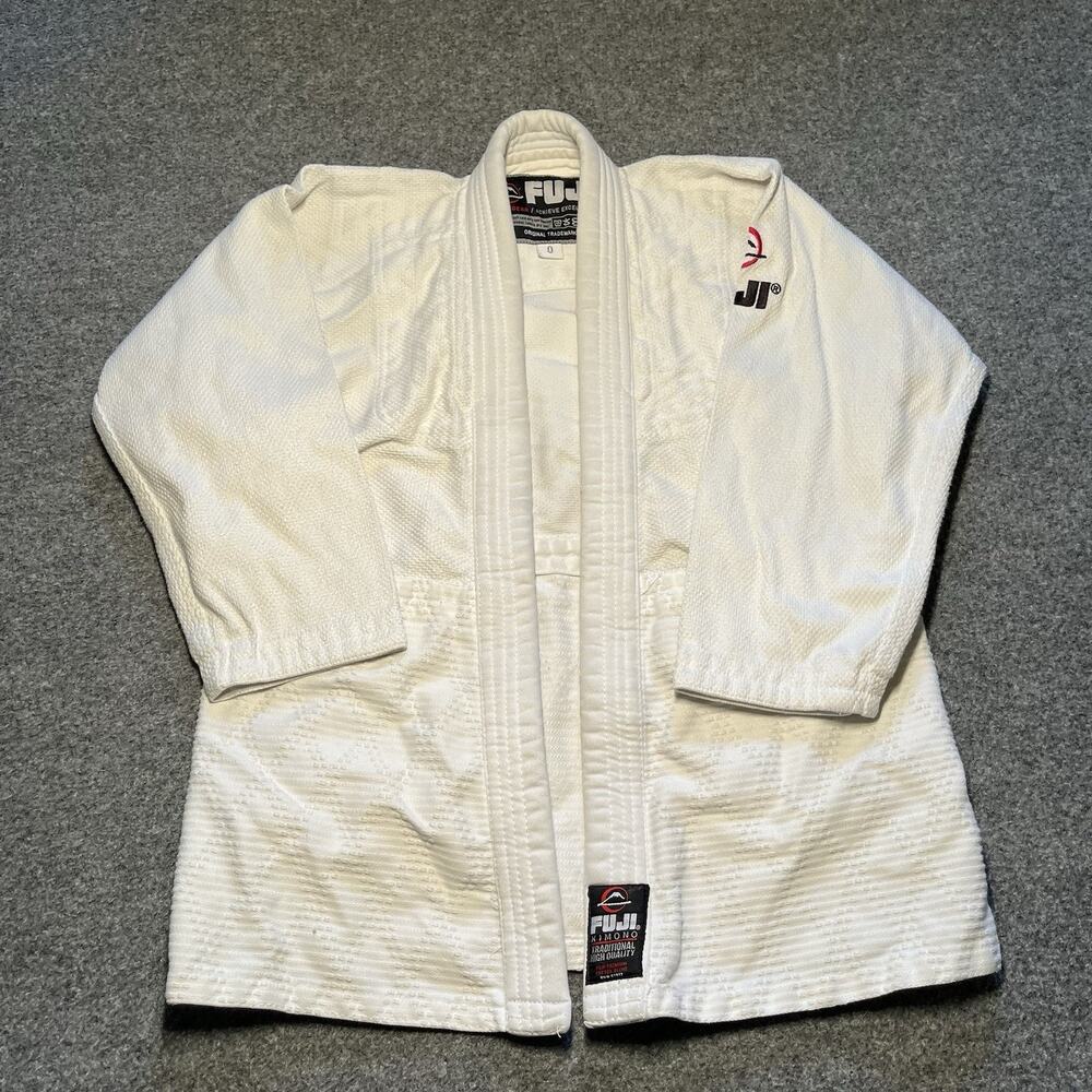 Fuji Kimono Gii Kids 0 Jiu Jitsu Brazilian BJJ White Top Cotton Blend